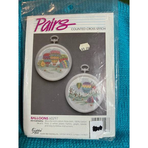 Pairs hot air ballon cross stitch kit - Picture 1 of 4